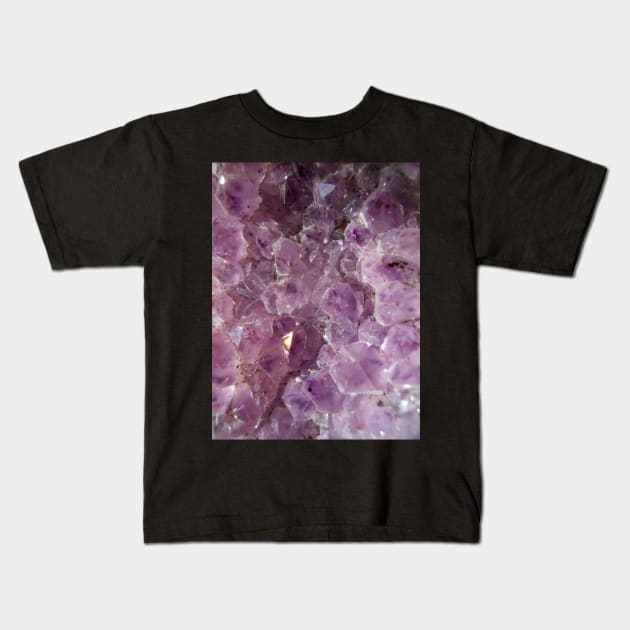 amethyst cluster Kids T-Shirt by lovefromsirius